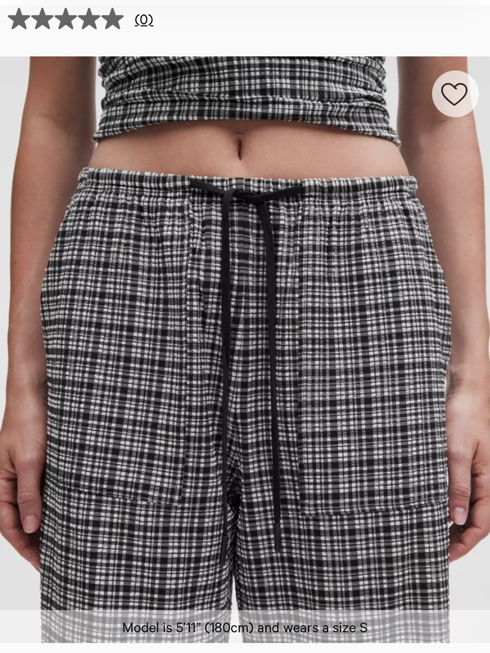 Lululemon Seersucker Check Mid-Rise Pull-on Pant - Picture 6 of 15